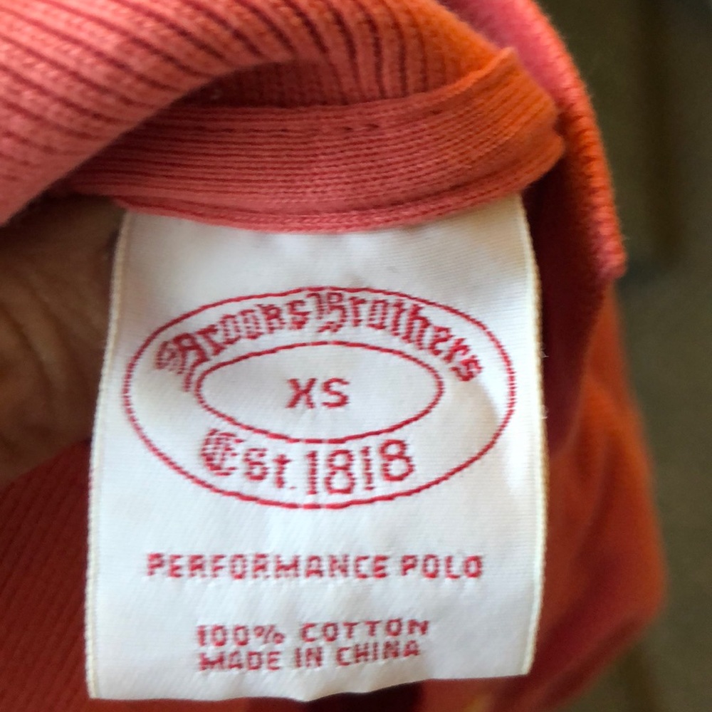 Brooks Brothers performance polo xs salmon